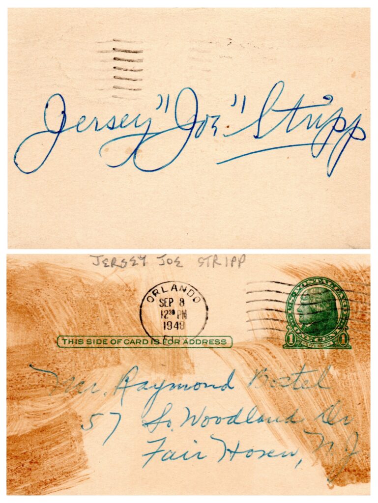 Grimes legally threw the spitball for 15 years after it was banned; the last man to face him was Joe Stripp