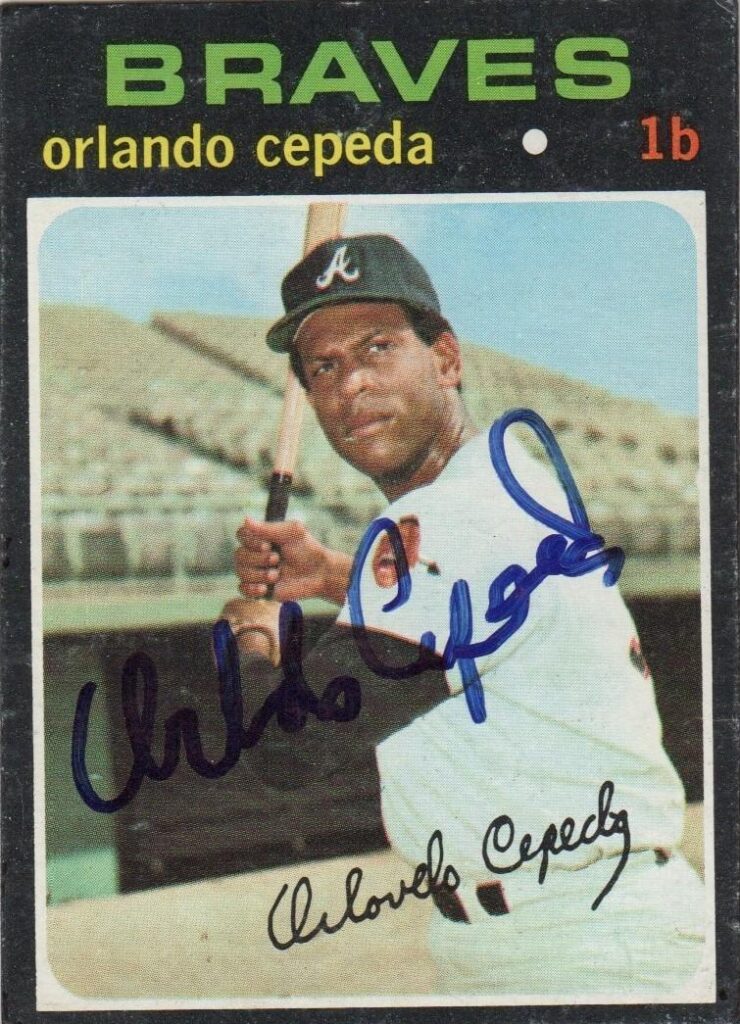 Cepeda’s final 6 years were with the Braves, A’s, Red Sox & Royals