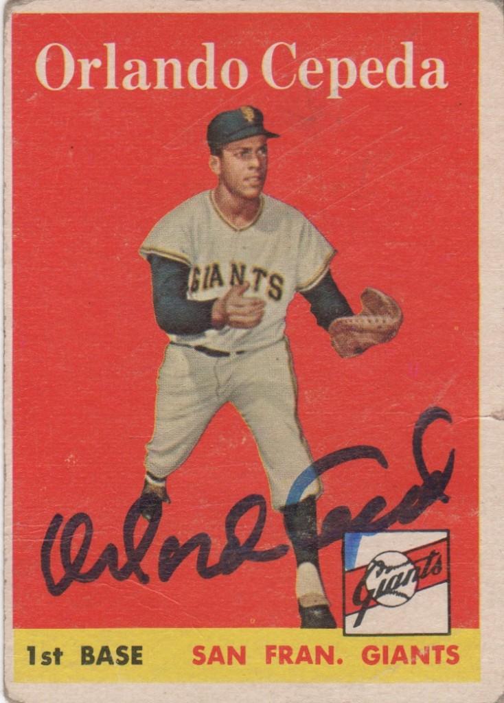 With 25 homers, 96 RBI and an NL-best 38 doubles, Cepeda was the Rookie of the Year in '58