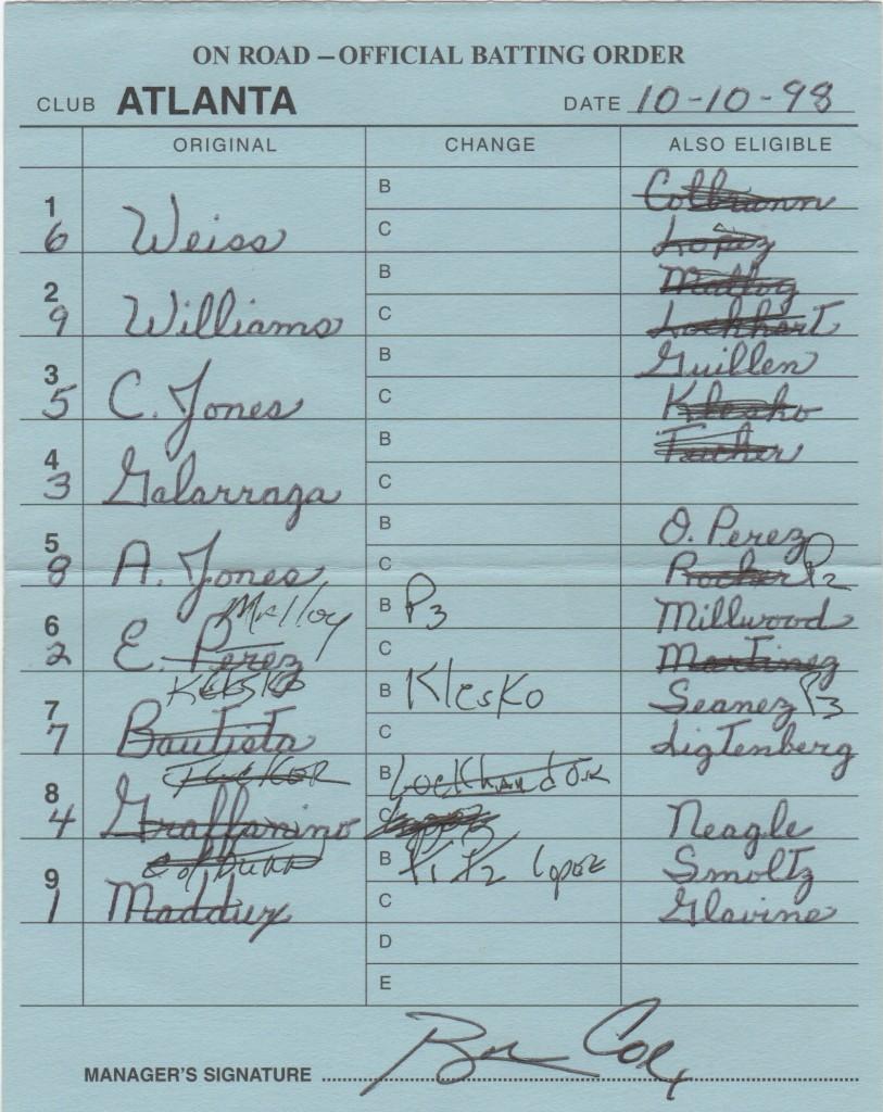 Greg Maddux's pitching performance in the postseason was underwhelming