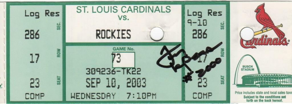 Tony LaRussa was the Cardinals manager for Wainwright's first six big league seasons