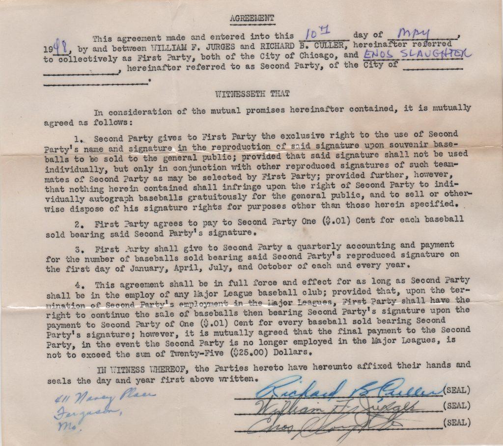 Enos earned a ring in 1941, served in the Navy for 3 years, then earned another ring