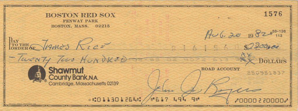 Jim Rice earned eight American League All Star nods from 1977 through 1986