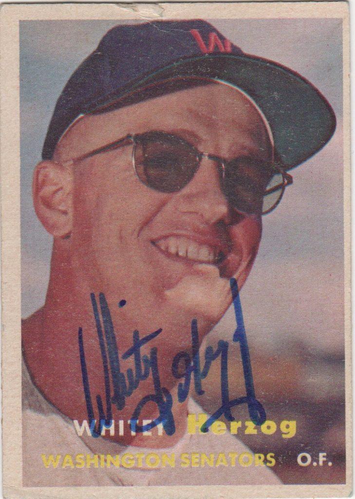 Whitey Herzog played for four teams in eight MLB seasons 