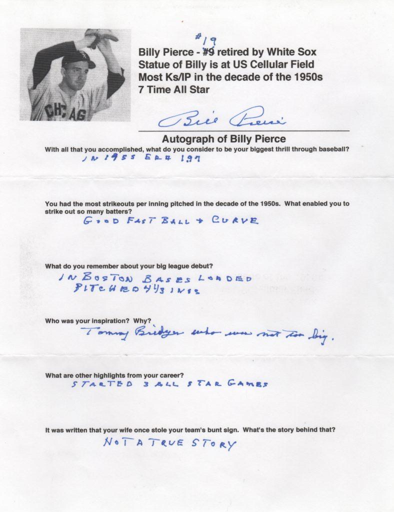 Tommy Bridges was Billy Pierce's inspiration