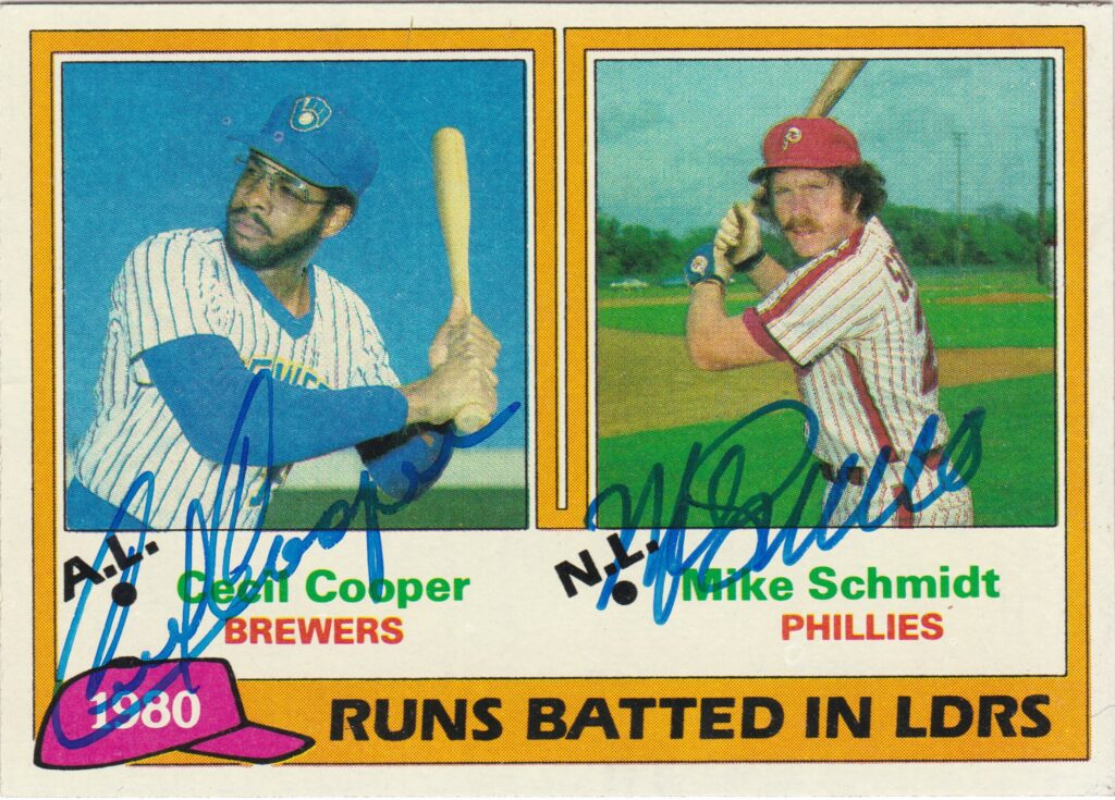 Mike Schmidt drove in 100+ runs in 7 seasons; he led the NL four times