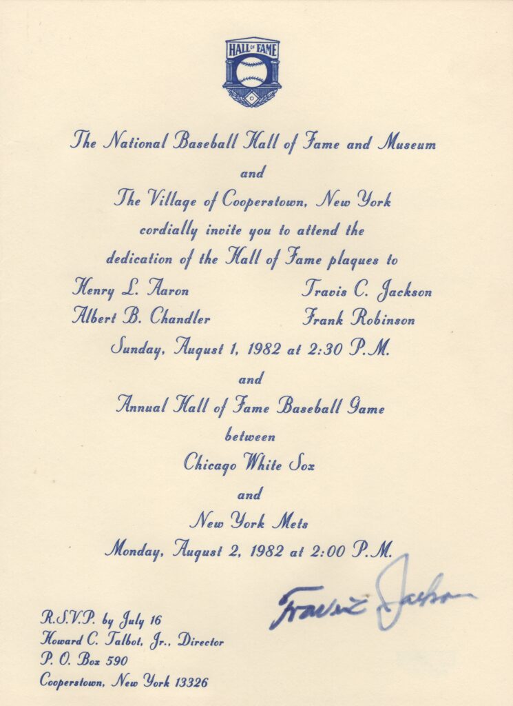 Henry Aaron was inducted into the Baseball Hall of Fame with three others on August 1, 1982