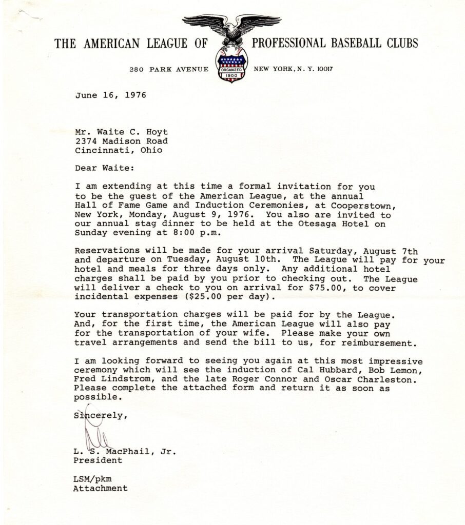 In 1976 the Veterans Committee selected Fred Lindstrom for the Hall of Fame
