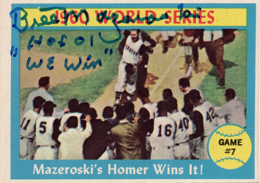 Mazeroski hit baseball's first World Series winning walk-off home run 