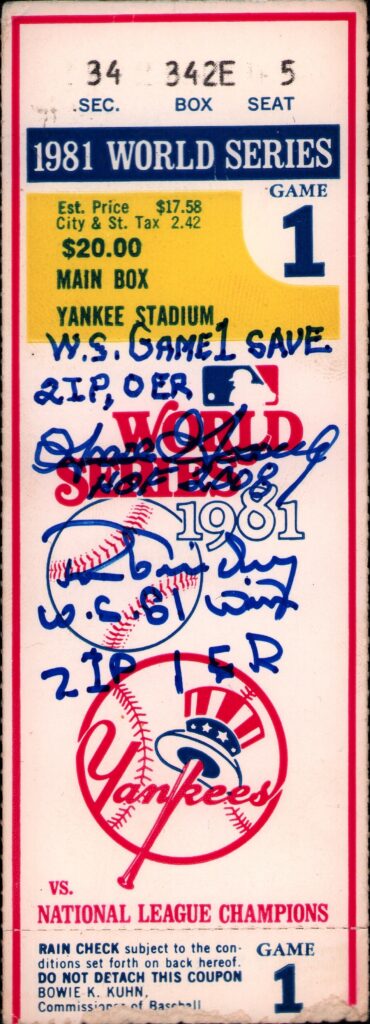 In the 1981 postseason Gossage pitched 14 1/3 scoreless innings over 8 appearances