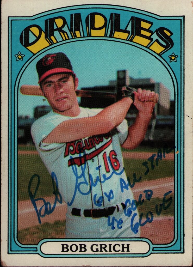 In 1972 Grich became the Oriole's everyday second baseman and had his first All Star campaign
