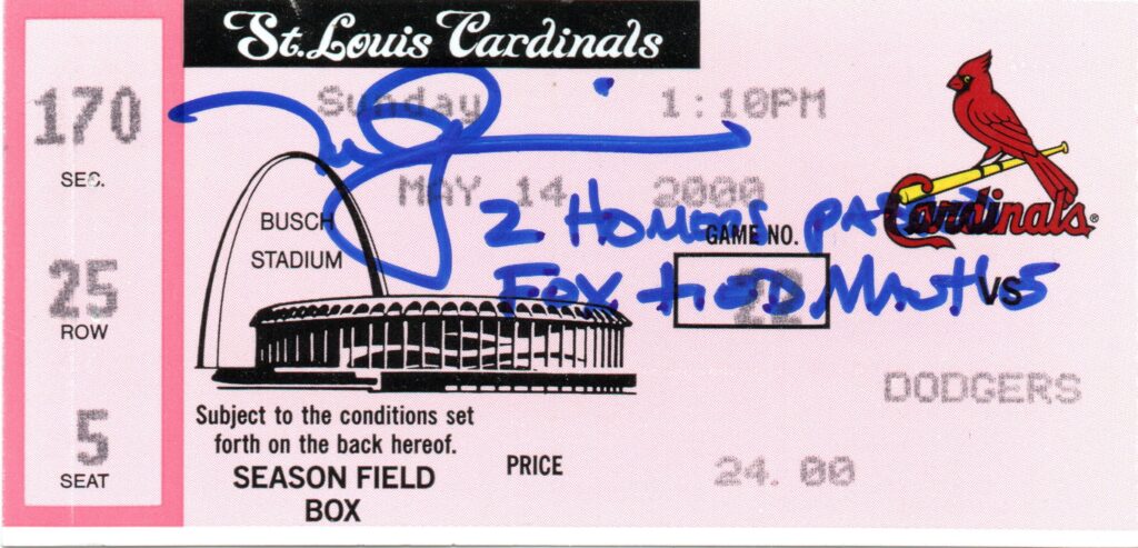 On May 14, 2000 Mark McGwire tied Mantle for 10th place on the career home run list