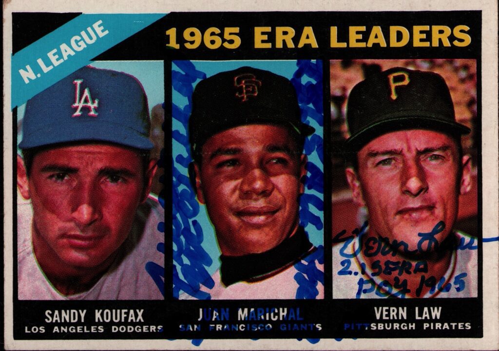 In Marichal's career year of 1965 he won 22 games and led NL pitcher in shutouts ERA+ and WAR