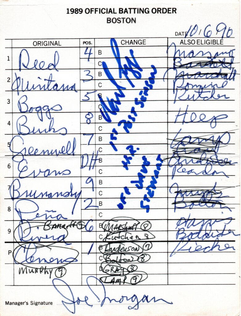 Wade Boggs hit four-time 20-game winner Dave Stewart hard